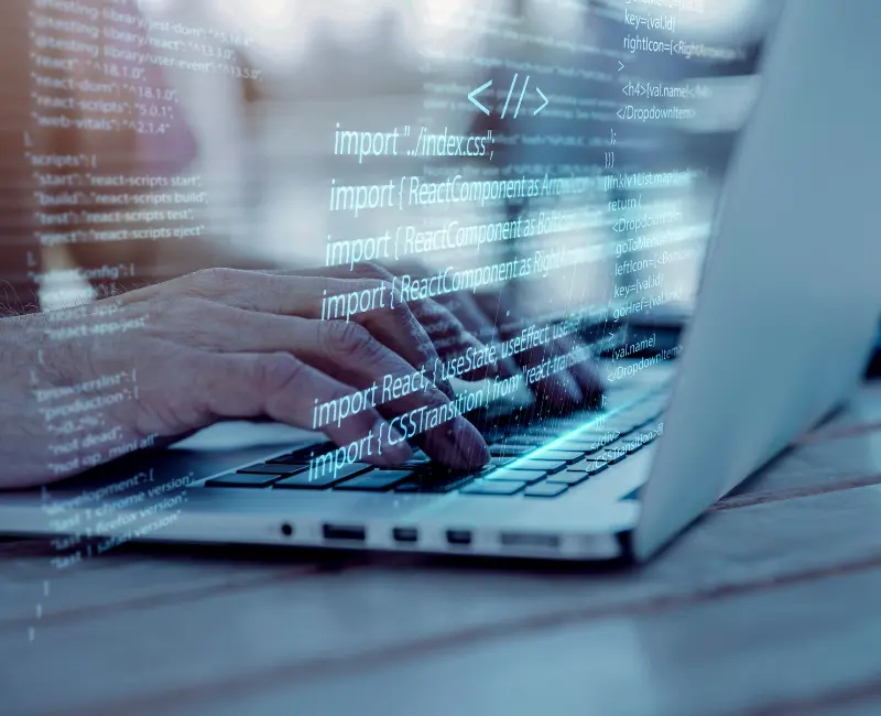 Data analyst scanning source code and analyzing dataroom for Vaultinum